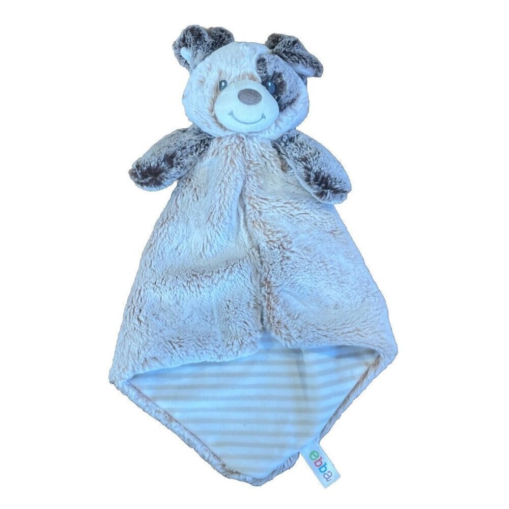 Ebba Aurora Puppy Dog Lovey Security Blanket Tan Brown  Plush Baby Toy